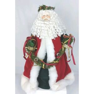 Vintage Midwest Importers Victorian Santa Tree Topper CENTERPIECE 12"